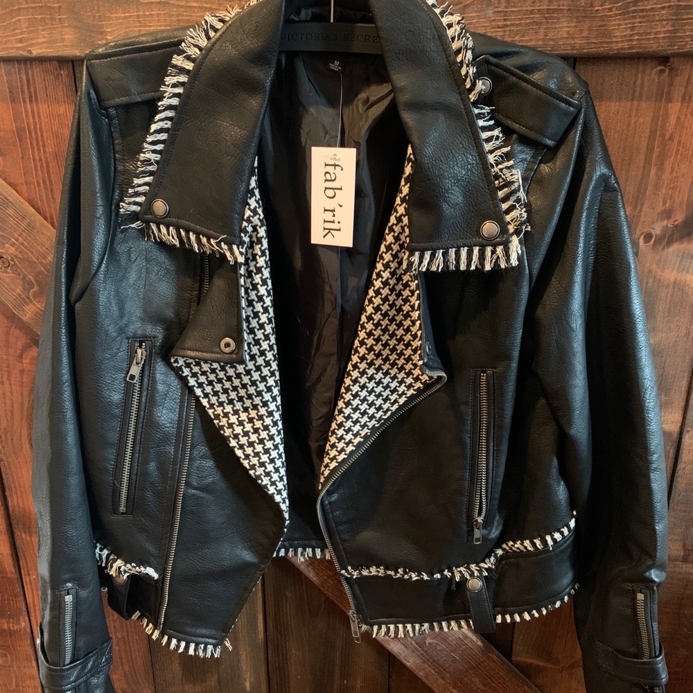 Fabrik- Cybelle Fringed Tweed Moto Jacket